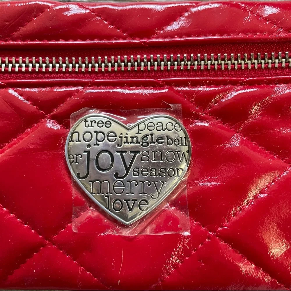 ❤️ BRIGHTON SMALL RED QUILTED COSMETIC BAG NEW